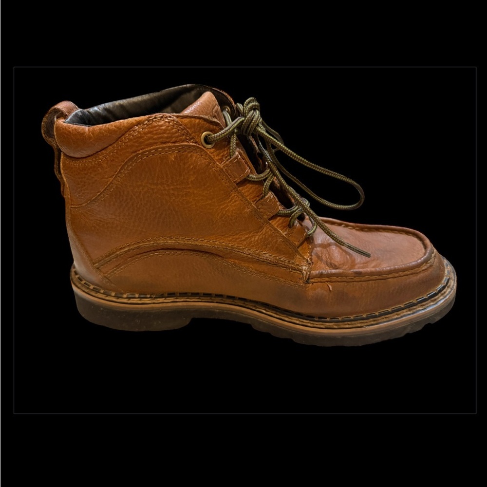 Justin Men’s Brown Pebble Grain Leather Moc Lace Up Ankle
style 988 size 12 M - Picture 10 of 16